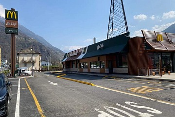 Il nuovo McDonald's di Villa di Tirano (SO): 112 posti a sedere interni e 96 in terrazza