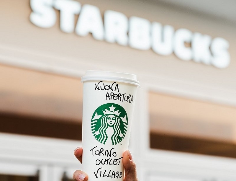 Starbucks apre il terzo store piemontese al Torino Outlet Village