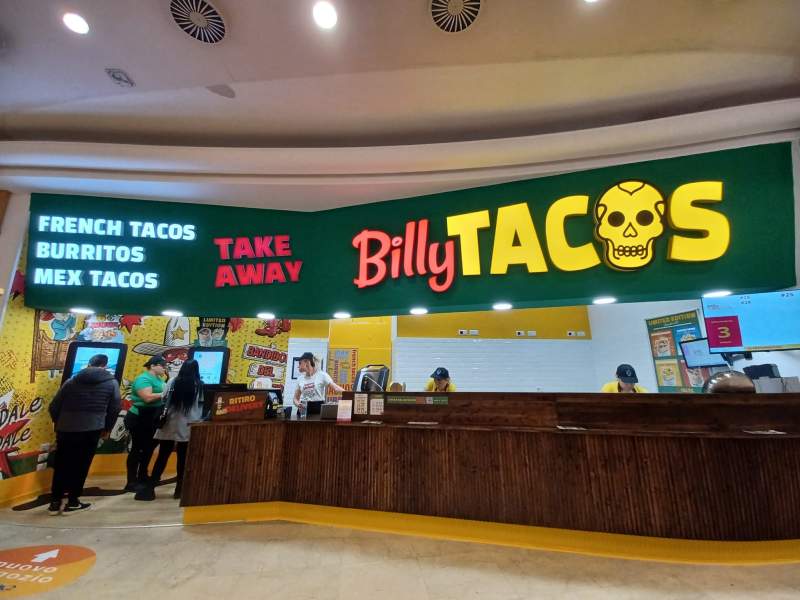 Il nuovo locale Billy Tacos all'interno del Centro commerciale Aprilia 2 Il nuovo locale Billy Tacos all'interno del Centro commerciale Aprilia 2
