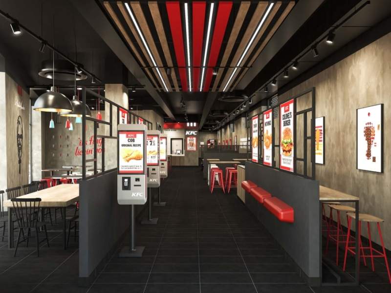 Gli interni del locale di Napoli Sant'Antimo, il primo con servizio drive-thru nel Mezzogiorno