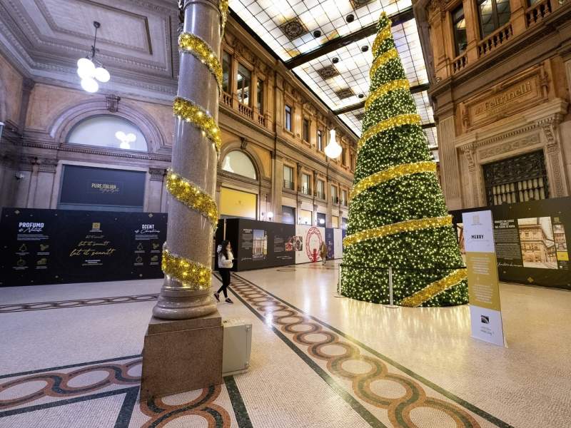 L'albero di Natale all'interno della Galleria Alberto Sordi a Roma L'albero di Natale all'interno della Galleria Alberto Sordi a Roma