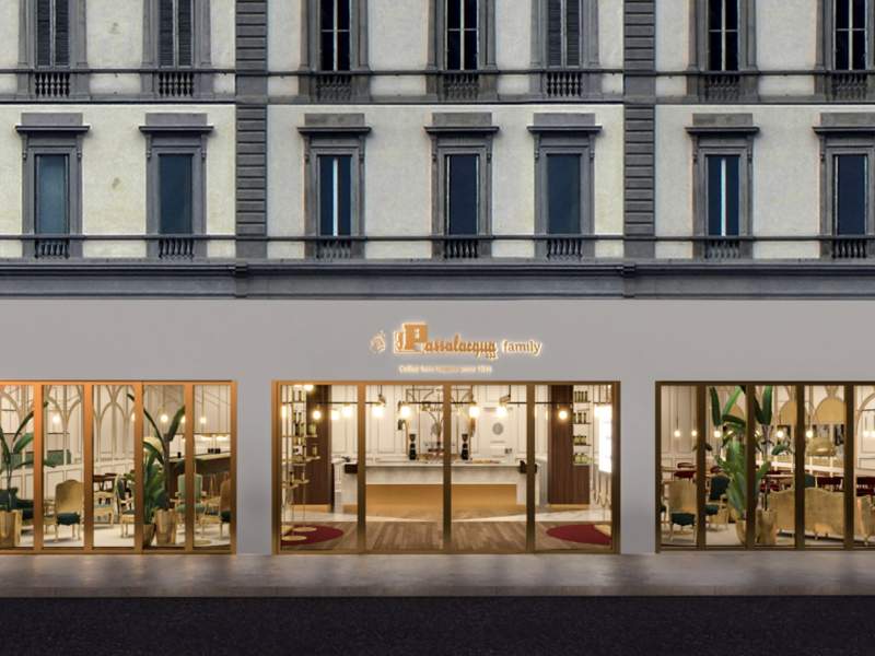 Il rendering del concept Passalacqua family - coffee from Naples since 1948 Il rendering del concept Passalacqua family - coffee from Naples since 1948