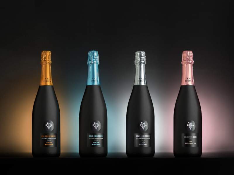 Le 4 etichette della gamma Cuvée Classiche di Val D'Oca Le 4 etichette della gamma Cuvée Classiche di Val D'Oca