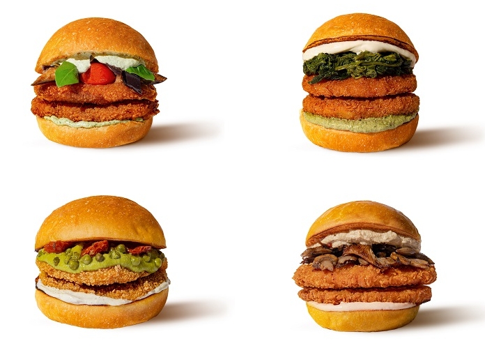 I 4 panini del menu Hit Mania Veg di Puok I 4 panini del menu Hit Mania Veg di Puok