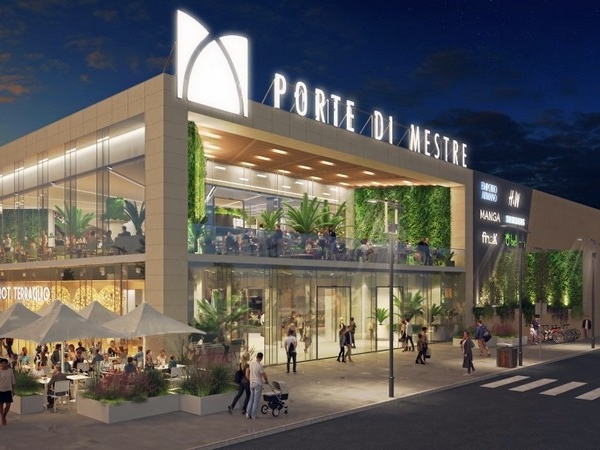 Il rendering della ristrutturazione al Centro commerciale Porte di Mestre