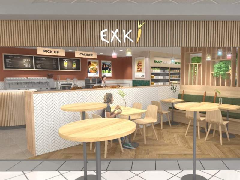 Il render del punto vendita EXKi che SSP aprirà a Roma Termini