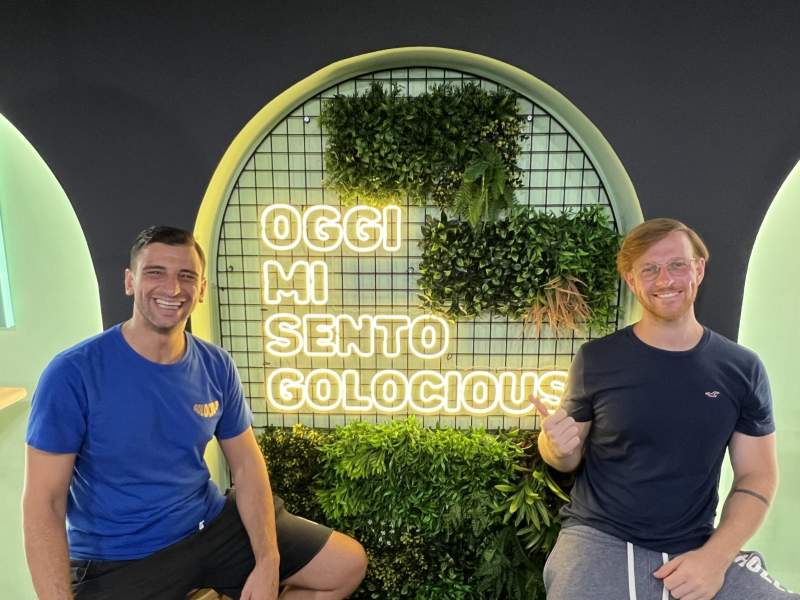 I due fondatori di Golocious, Vincenzo Falcone e Gian Andrea Squadrilli I due fondatori di Golocious, Vincenzo Falcone e Gian Andrea Squadrilli