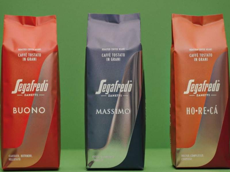 Il nuovo packaging della linea standard di caffè in grani per l'Horeca di Segafredo Zanetti