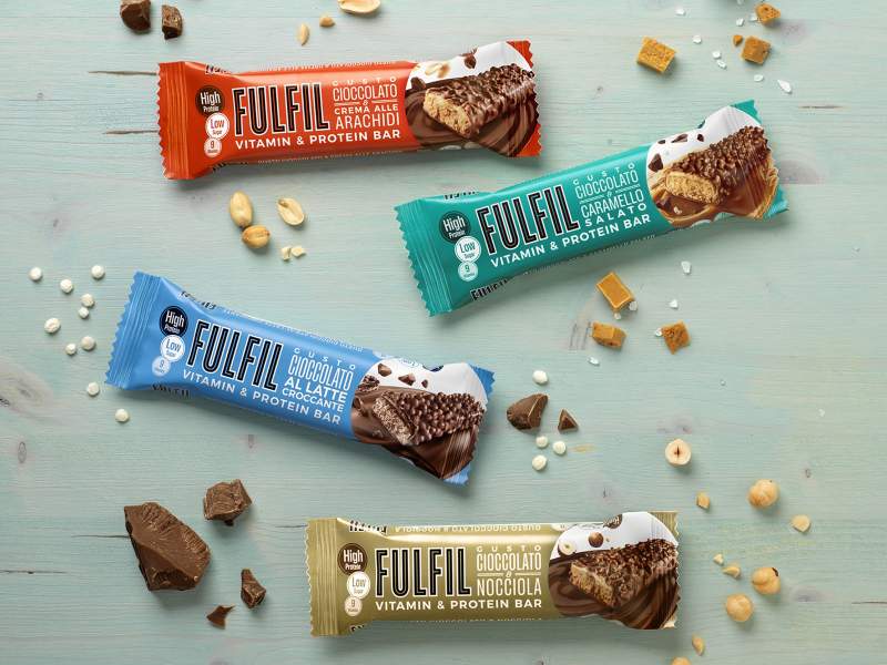 I 4 gusti delle barrette energetiche Fulfil commercializzate in Italia da Ferrero I 4 gusti delle barrette energetiche Fulfil commercializzate in Italia da Ferrero