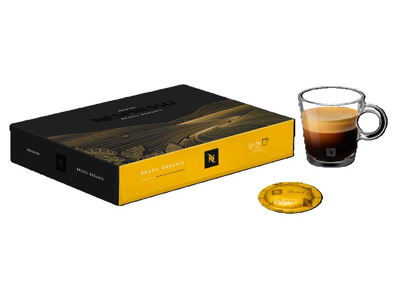 Il packaging del nuovo Brazil Organiz della linea professional Origins di Nespresso