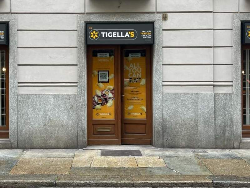 L'ingresso di Tigella's a Torino L'ingresso di Tigella's a Torino