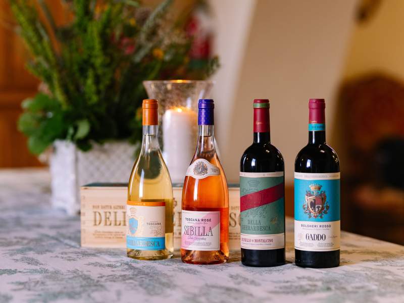 Le 4 etichette Prosit Group della collezione Gherardesca