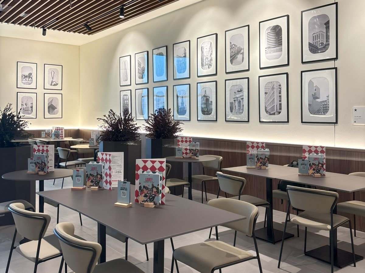 L'interno del locale Panino Giusto all'aeroporto di Milano Linate L'interno del locale Panino Giusto all'aeroporto di Milano Linate