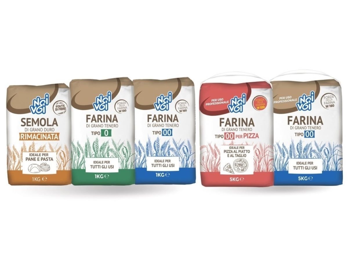 La nuova linea di farine del marchio Noi&amp;Voi di C3