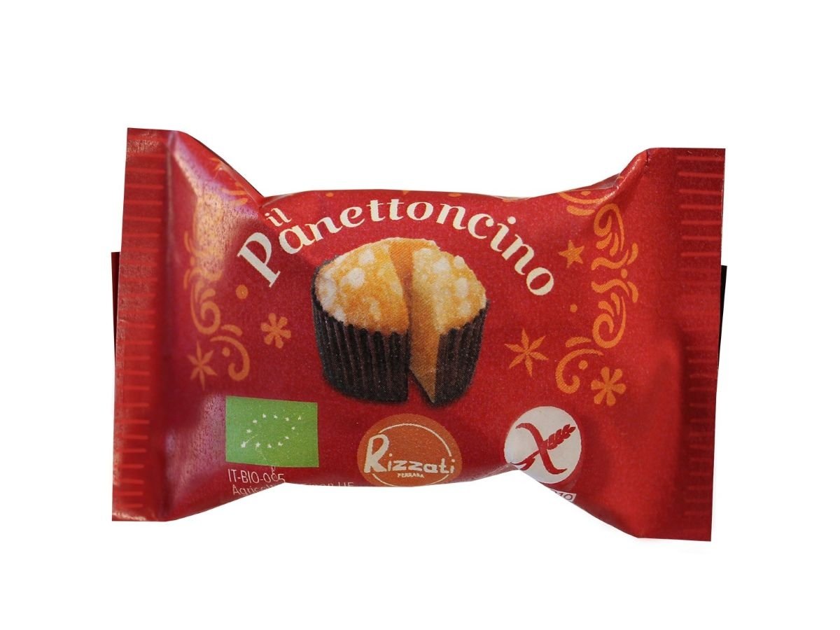 Il Panettoncino Rizzati, prodotto senza glutine con ingredienti da agricoltura biologica