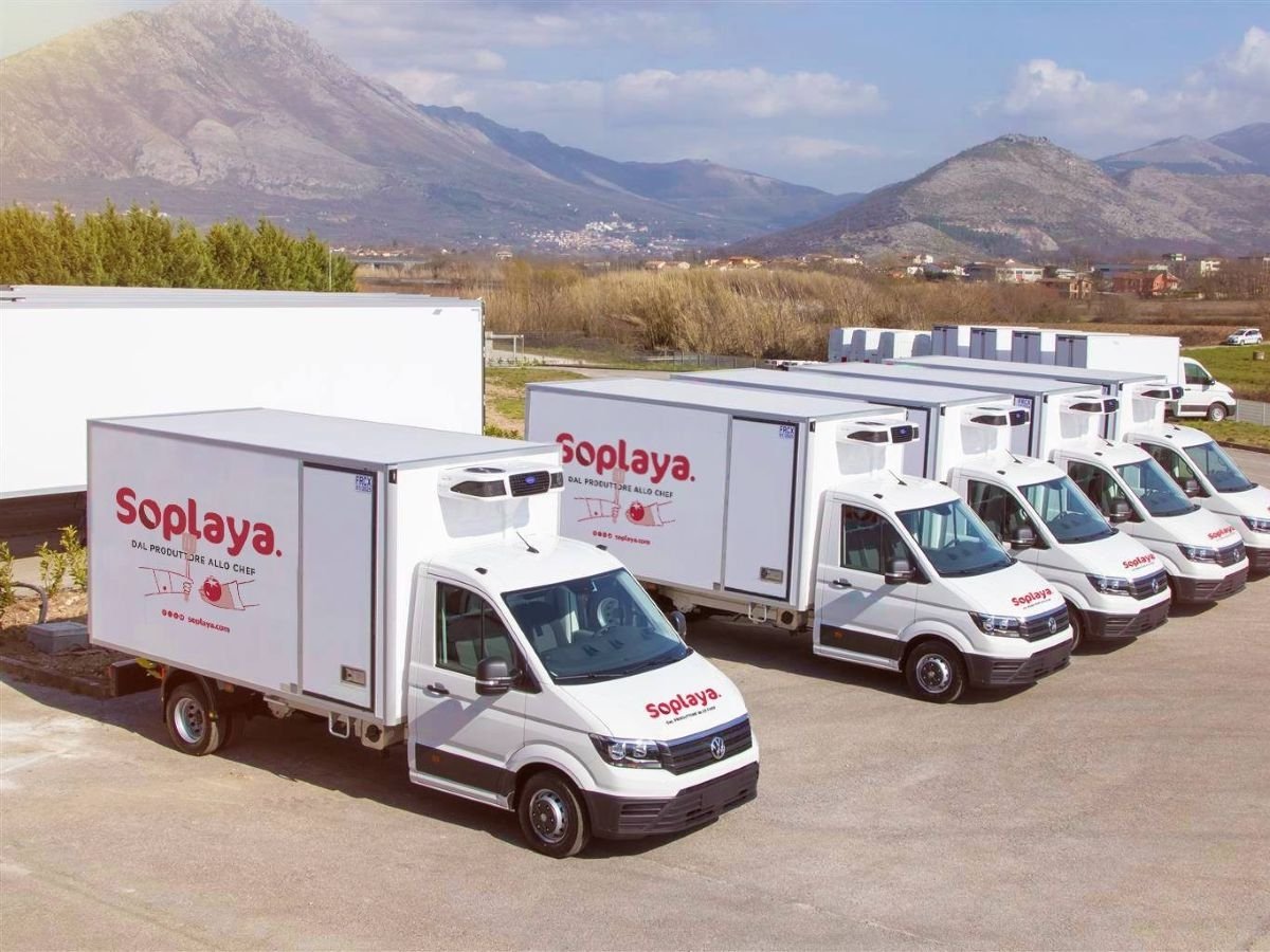 Una parte della flotta Soplaya dedicata alle consegne foodservice 