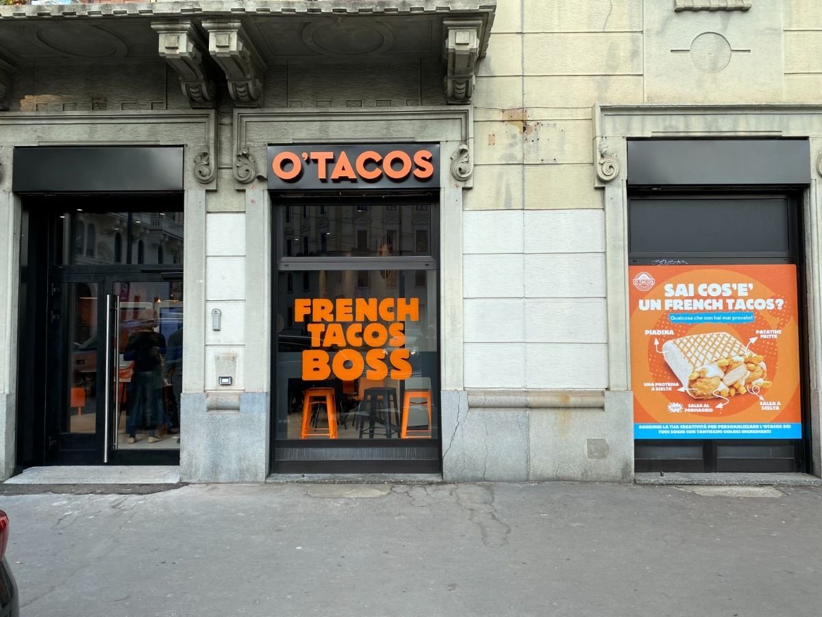 Un punto vendita O'Tacos in Italia (5 in totale e oltre 400 nel mondo) Un punto vendita O'Tacos in Italia (5 in totale e oltre 400 nel mondo)