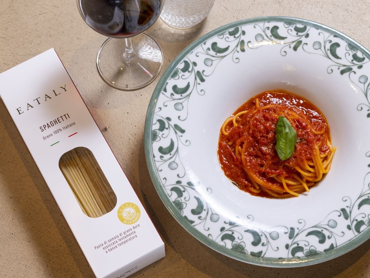 Il piatto di Spaghetti Eataly alla Radice disponibile nei ristoranti dell'insegna