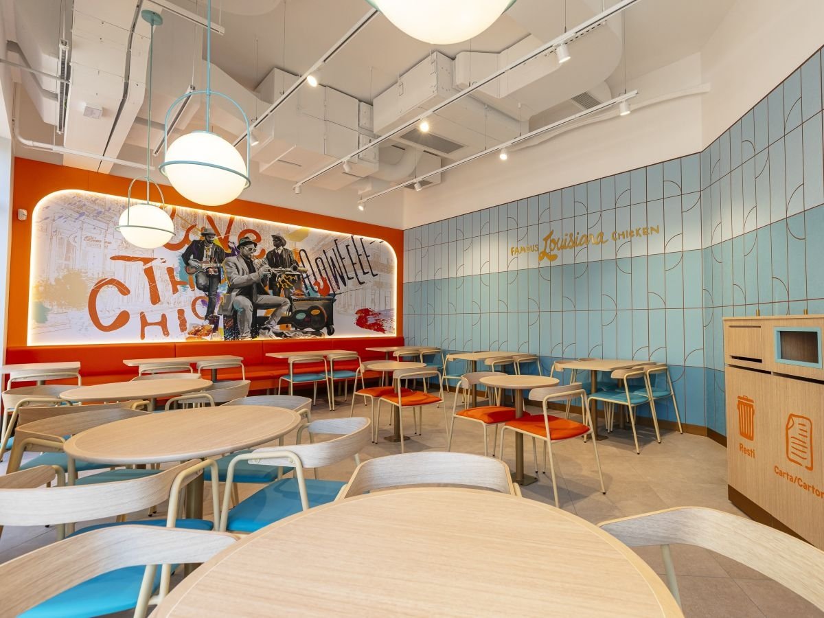 La sala del nuovo Popeyes di Padova