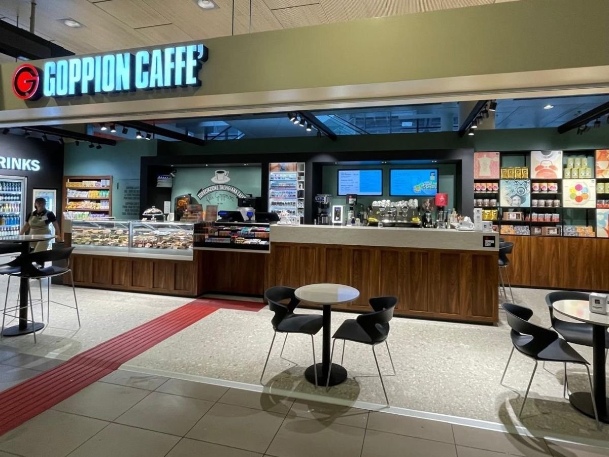 La caffetteria Goppion Caffè all'Aeroporto di Treviso