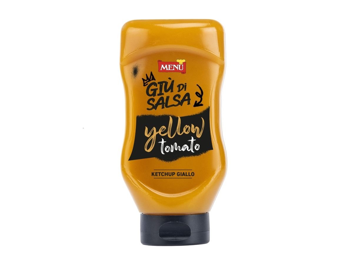 La salsa Yellow Tomato di Menù Srl parte della gamma Giù di Salsa