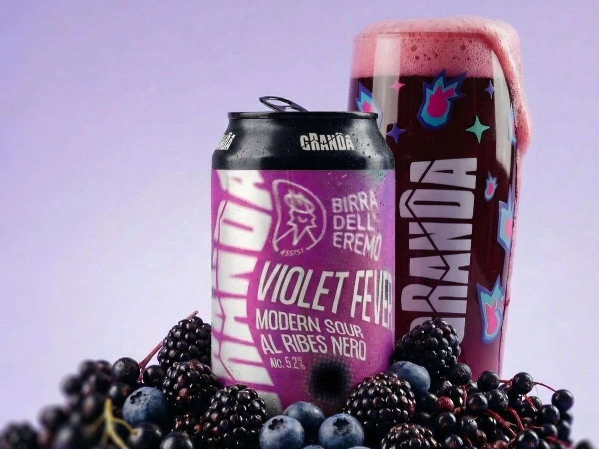La birra modern sour Violet Fever del Birrificio Granda