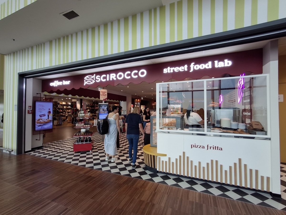 Il nuovo punto vendita Scirocco Street Food Lab all'Aeroporto di Bergamo
