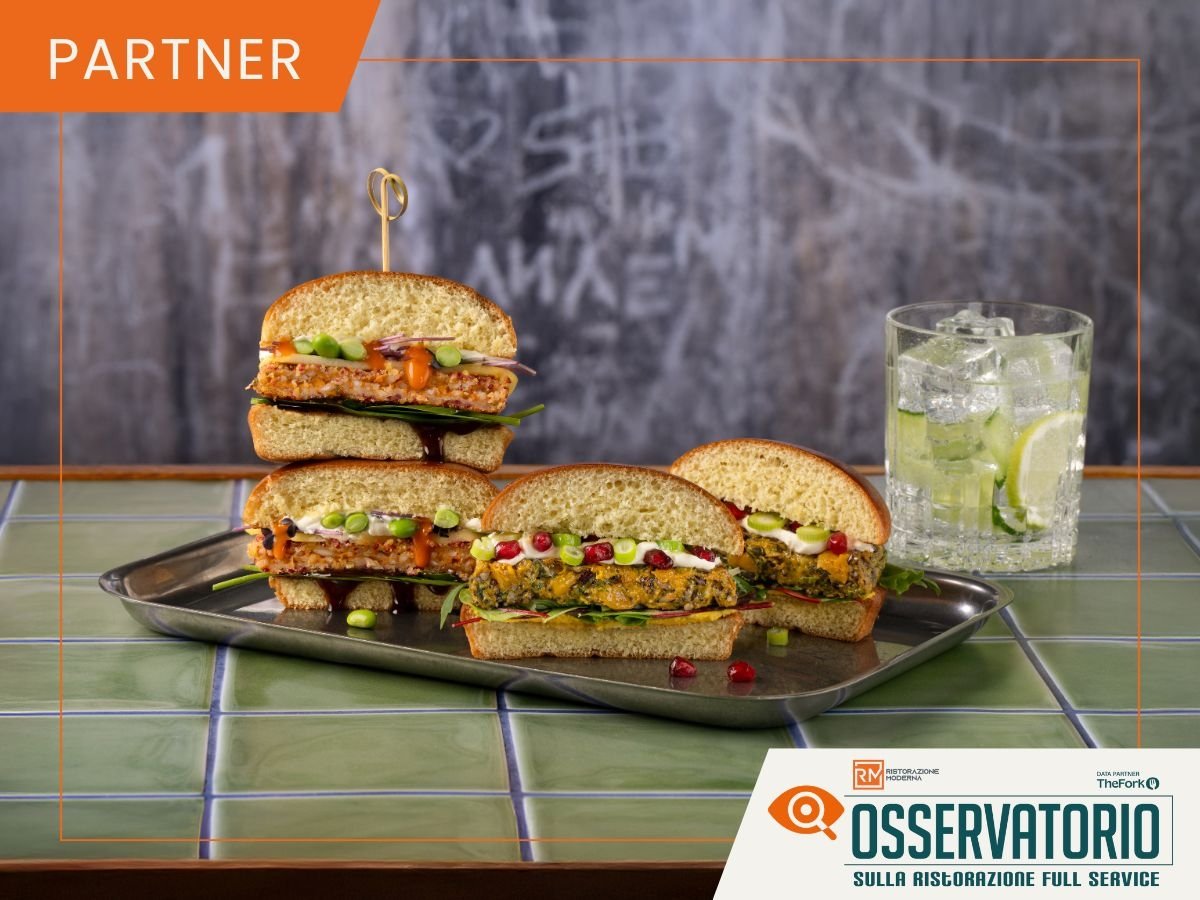 Uno dei tre burger innovativi per il foodservice di Salomon FoodWorld