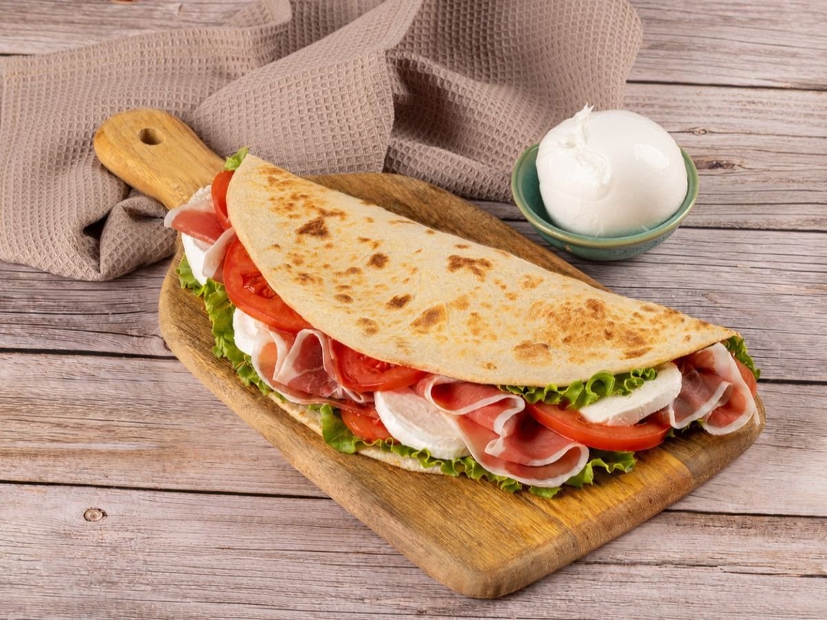 La Carpegna de La Piadineria, una delle ricette regionali lanciate in alcuni punti vendita territoriali dell'insegna