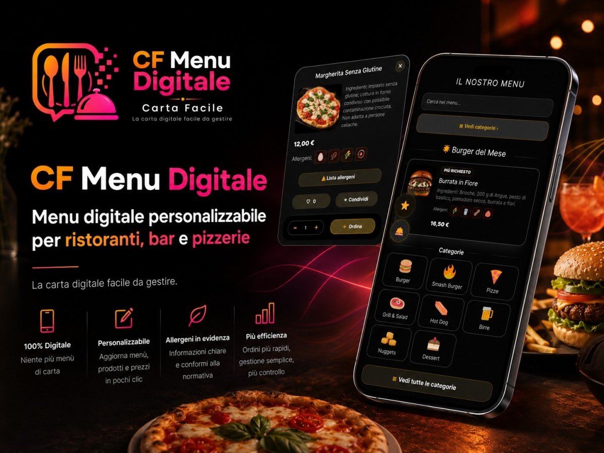Con CF Menu Digitale il ristoratore va oltre il semplice menu in pdf