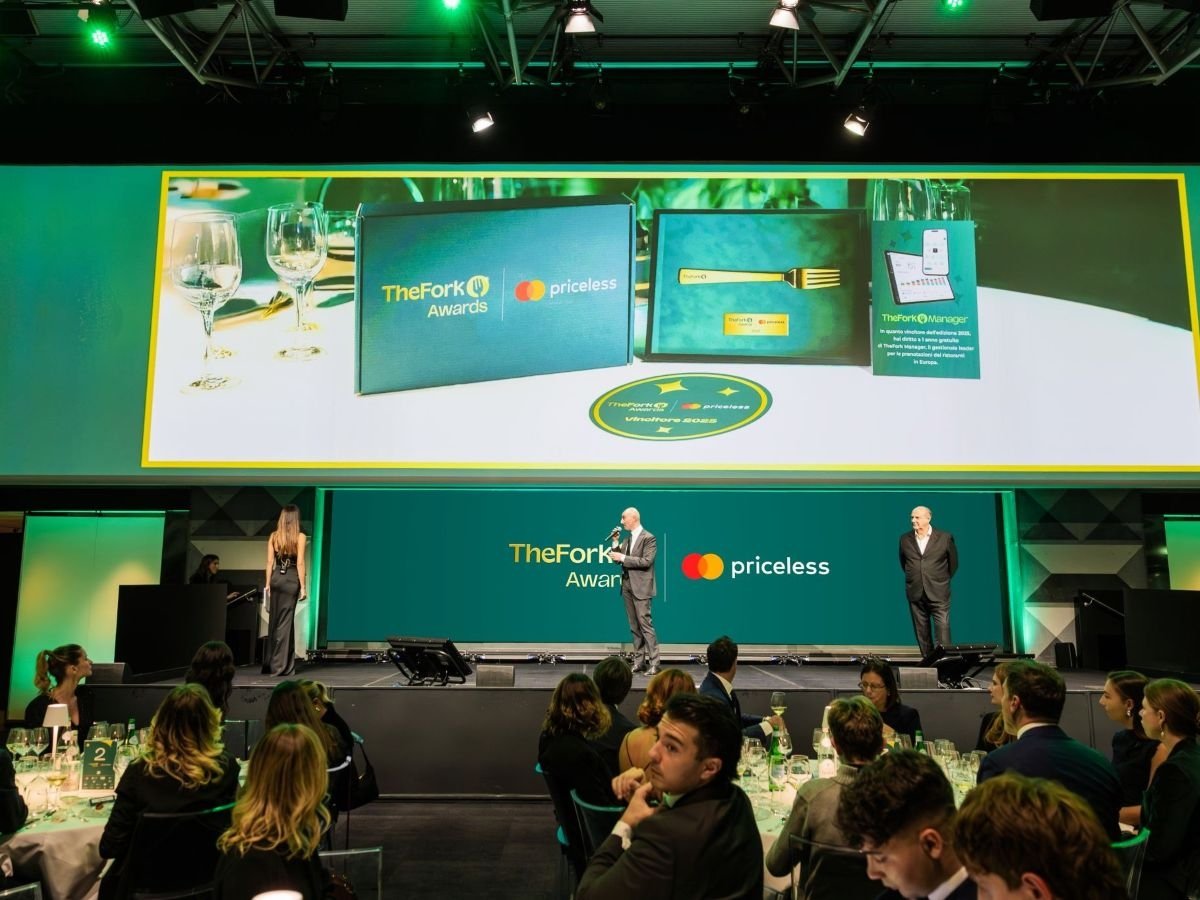 Uno scatto della cerimonia di gala dei TheFork Awards 2025