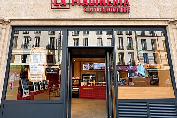 Il punto vendita di La Piadineria a Parigi in rue du Faubourg Montmartre
