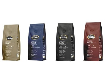 Le 4 miscele in grani della nuova linea professional di Caffè Motta