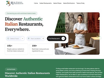 La piattaforma Real Italian Restaurants per il momento conta 134 ristoranti