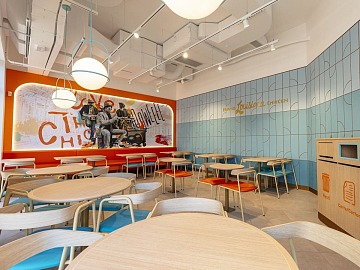 La sala del nuovo Popeyes di Padova