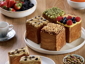 Alcune delle referenze della capsule collection per l'hotellerie creata da Rinaldini Pastry e Gruppo AFR