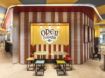 Il look&feel del locale Open Baladin all'Aeroporto di Torino che anticipa le linee degli opening di Milano e Roma