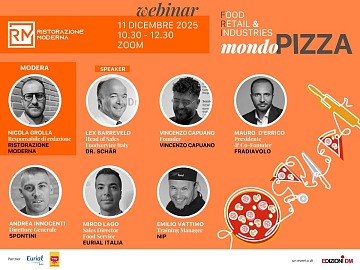 Appuntamento su Zoom l'11 dicembre per il webinar Mondo Pizza di Ristorazione Moderna