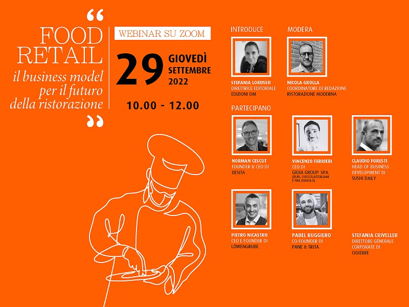 Il 29 settembre, il primo webinar di Ristorazione Moderna sul foodretail