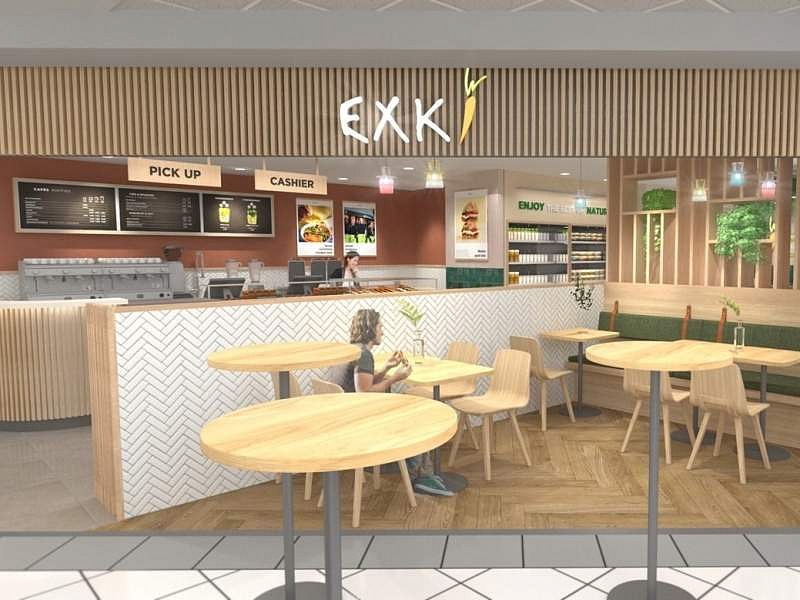 Il render del punto vendita EXKi che SSP aprirà a Roma Termini