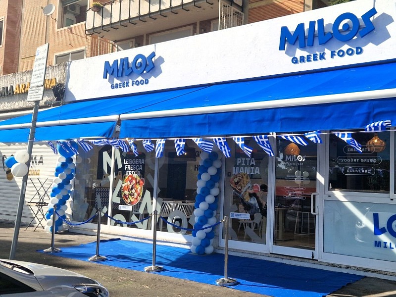 Il nuovo punto vendita romano di Milos Greek Food