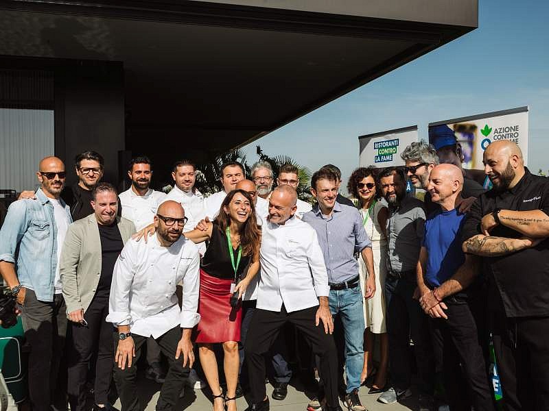 Alcuni degli chef protagonisti di "Ristoranti contro la fame"