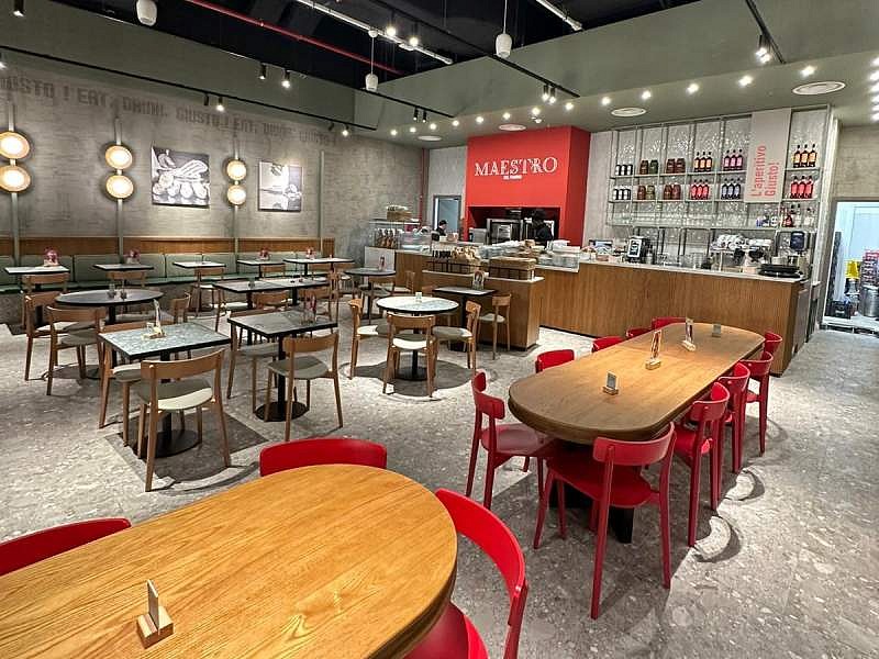 La sala di Panino Giusto a Merlata Bloom Milano realizzata "chiavi in mano" da Augusto Contract