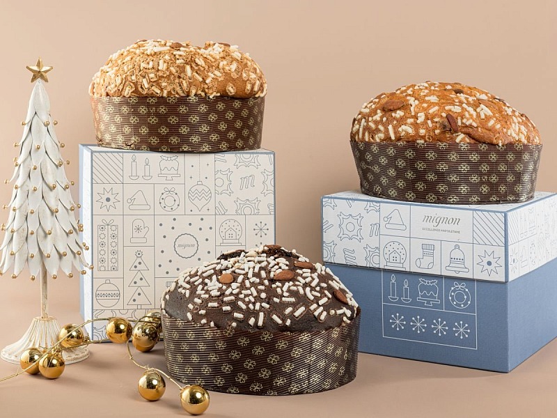 I tre panettoni artigianali realizzati da Mignon per Natale