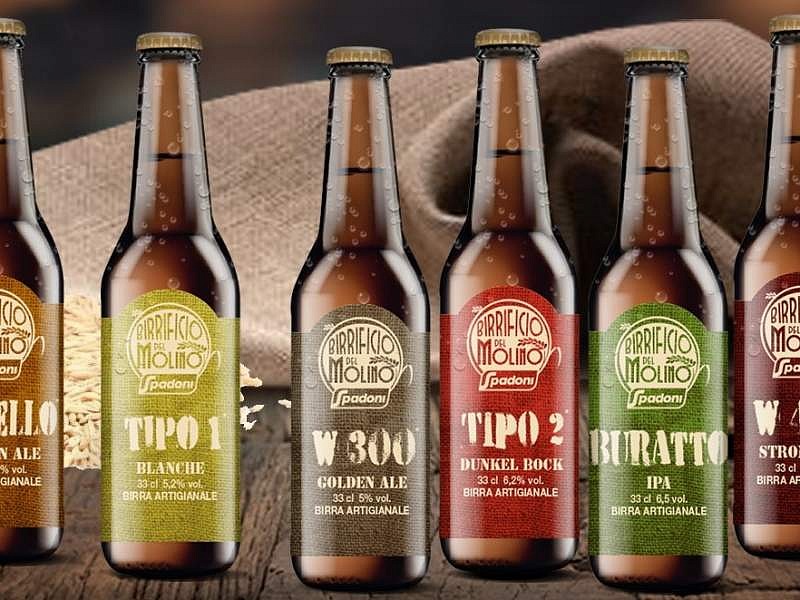 Le etichette di birra artigianale di Molino Spadoni create dal mastro birraio Nicola Grande