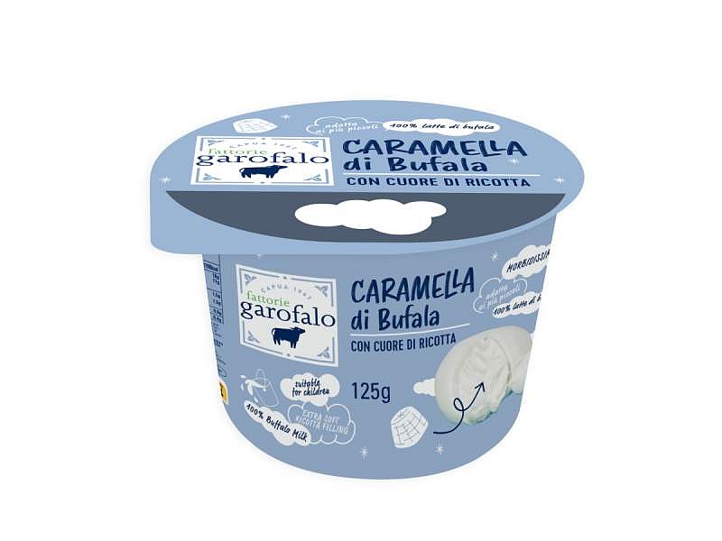 La "Caramella di Bufala" di Fattorie Garofalo distribuita nel locale travel retail di Malpensa