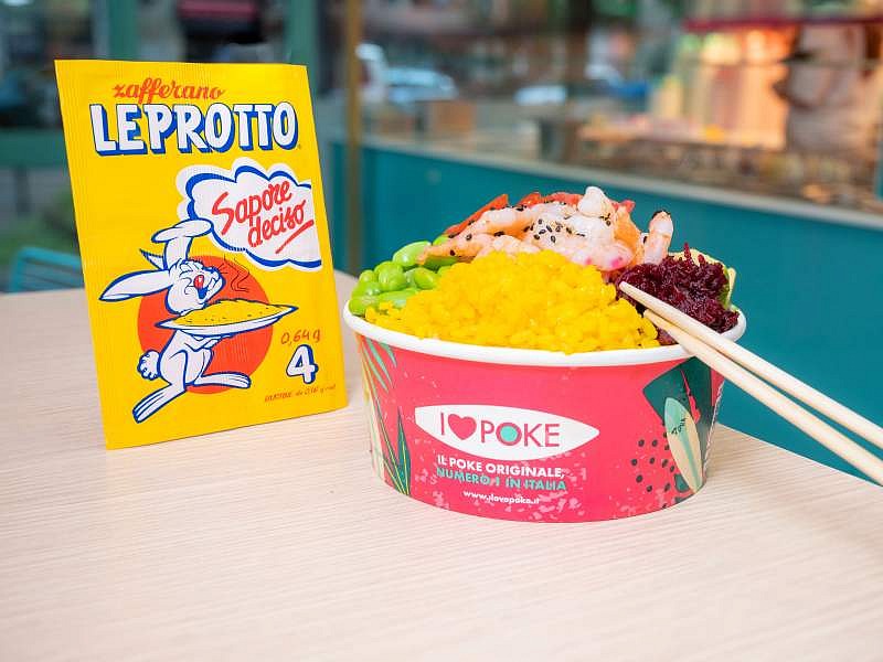 Yellow Power, la bowl limited edition nata dalla collaborazione fra I Love Poke e Zafferano Leprotto