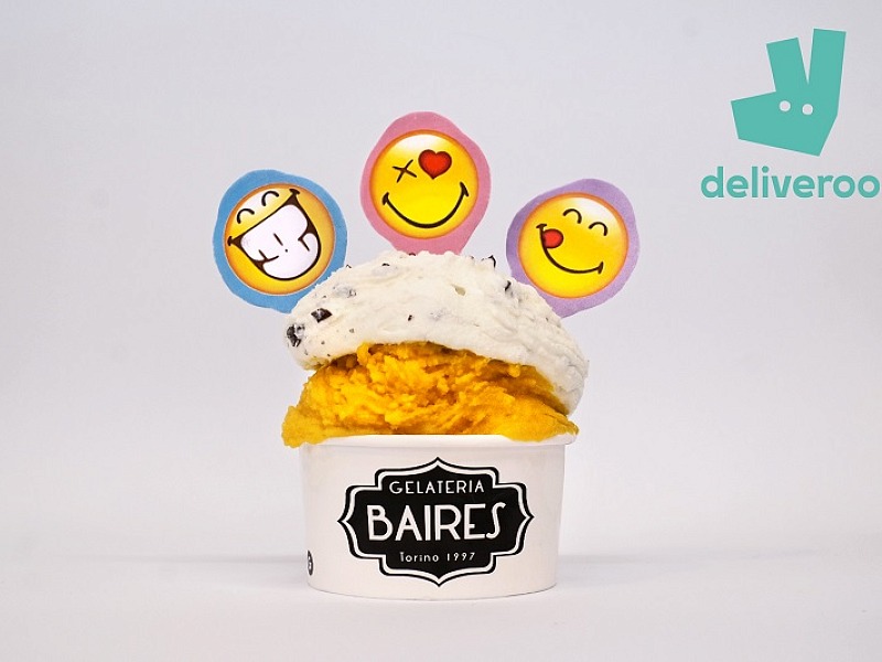 Deliveroo celebra le emoji cavalcando il trend delle gelaterie