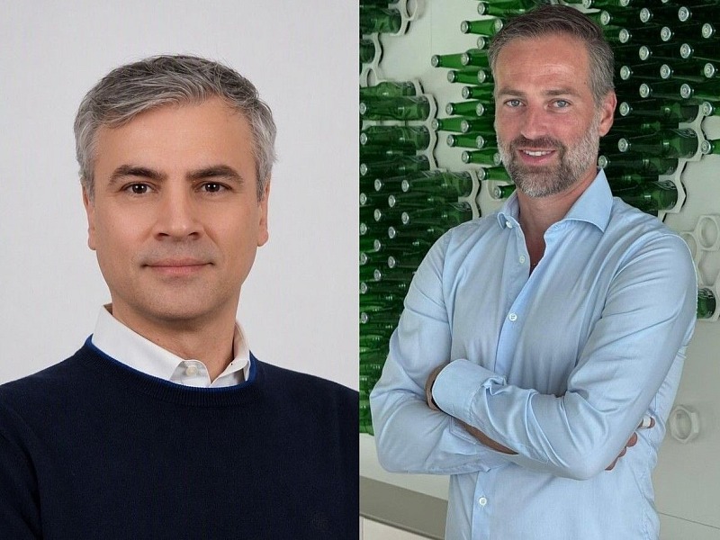 Da sinistra, Giuseppe Mele (supply chain director Heineken Italia) e Paul Schalekamp (ad Partesa)
