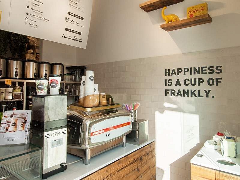 L'angolo di un locale Frankly dedicato al bubble tea